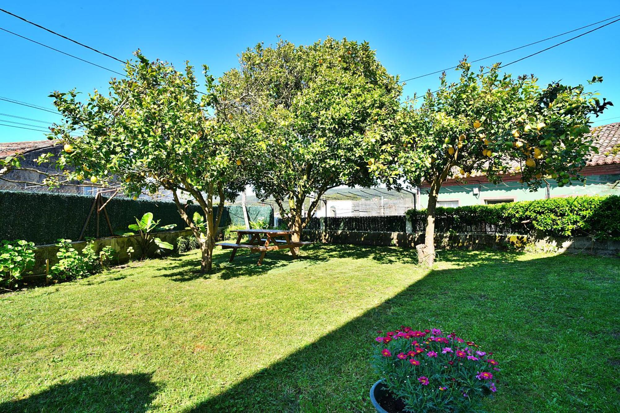 Casa con jardín en Vilanova de Arousa Pontevedra Exterior foto